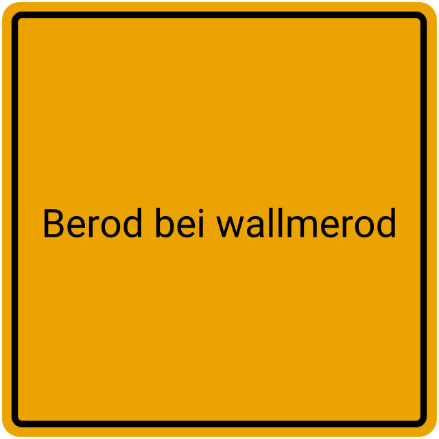 Meldebestätigung Berod bei Wallmerod